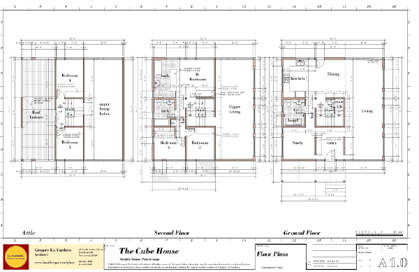  House Plans by Gregory La Vardera Architect: Cube House floor plans